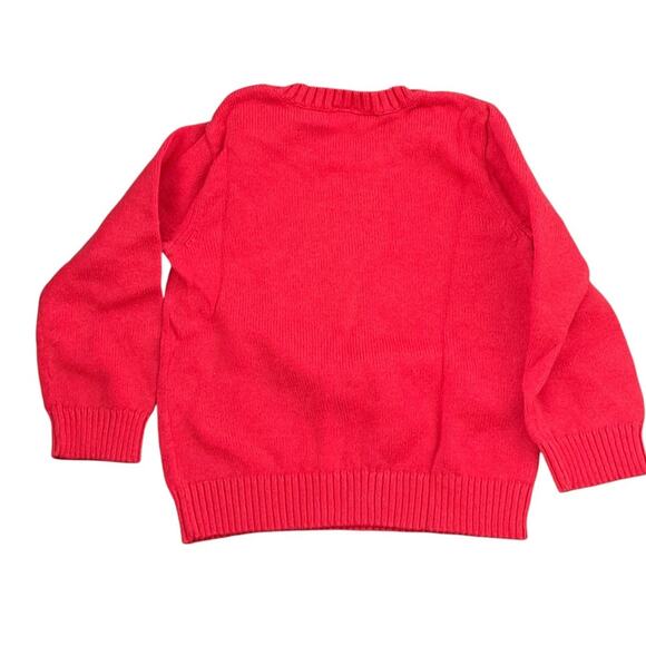 Boy's Red Penguin Snowflake Cardigan Sweater Size 24 Months - Picture 4 of 4